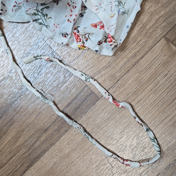 Lucky Brand Blue and Pink V-Neck Flutter Sleeve Midi Dress - Picture 13 of 16